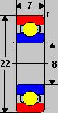 10 Bearing 608ZZ 8x22x7 Shielded 608Z:vxb:Ball Bearings