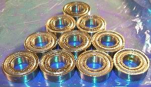 10 Bearing 6202ZZ 15x35x11 Shielded:vxb:Ball Bearing