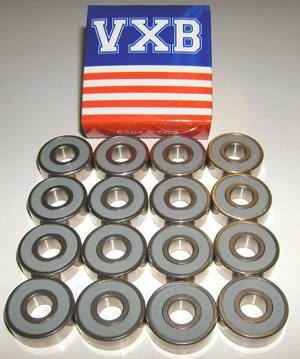 16 Stainless Steel ABEC-7 Inline Skate/Rollerblade/Hockey Bearings:Nylon:Sealed