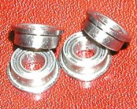 4 SLOT CAR Flanged Ceramic Bearing 3/32"x3/16" Stainless:Shielded