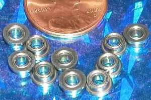 10 SLOT CAR Flanged Bearing 3/32"x3/16" Shielded