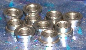 10 Flanged Bearing 8x12x3.5 Stainless:Shielded:vxb:Ball Bearings