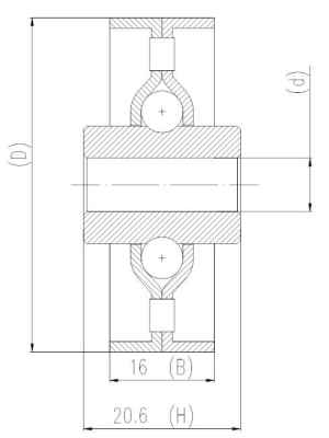 Conveyor Skate Roller Bearing 8.1x47.6x24:vxb:Ball Bearings