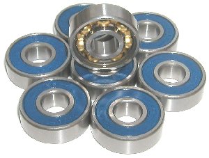 8 ABEC-7 Skateboard Bearings:Bronze Cage:Sealed