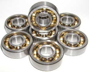 8 ABEC-7 Skateboard Bearings:Bronze Cage:Open:vxb:Ball Bearings