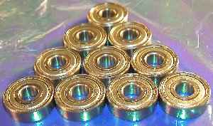 10 Bearing 1602ZZ 1/4"x11/16"x1/4" Shielded