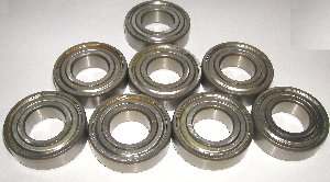 6205-2RS Snowmobile Bearing Set of 8:vxb:Ball Bearings