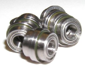 10 Flanged Bearing 1/8"x1/4" Stainless:Single Shield:ABEC-5