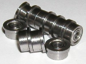 10 Flanged Bearing 5/64"x1/4"x9/64" Shielded