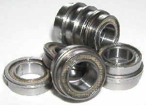 10 Flanged Bearing FR168-2TS 1/4"x3/8"x1/8" Teflon Sealed