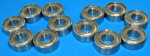 Bearing Set (12) For Traxxas Nitro 4 - TEC