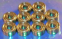 10 Bearing R2-5ZZ 1/8"x5/16"x9/64" Shielded