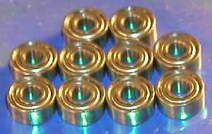 10 Bearing R2-5ZZ 1/8"x5/16"x9/64" Shielded