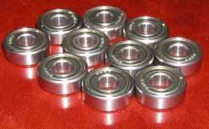 10x 627ZZ Shielded Metal Ball Bearings – 7mm X 22mm X 7mm – 2 Side Metal Shield